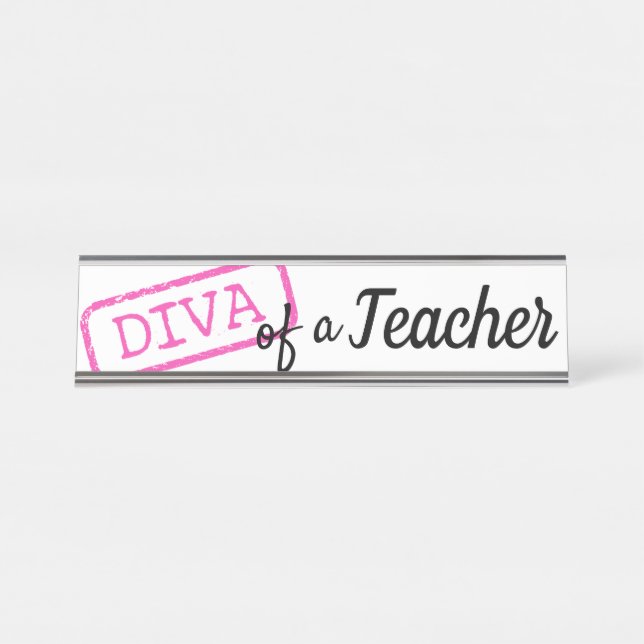 Placa De Nombre "DIVA" de un profesor (Anverso)