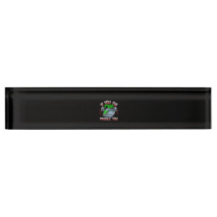Placa De Nombre Divertido desfibrilador de oficina de policía de