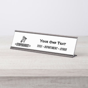 Placa De Nombre Divertidos amantes de las cebras Personalizados