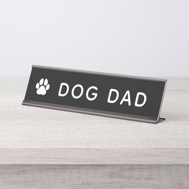 Placa De Nombre Dog Dad (Anverso)