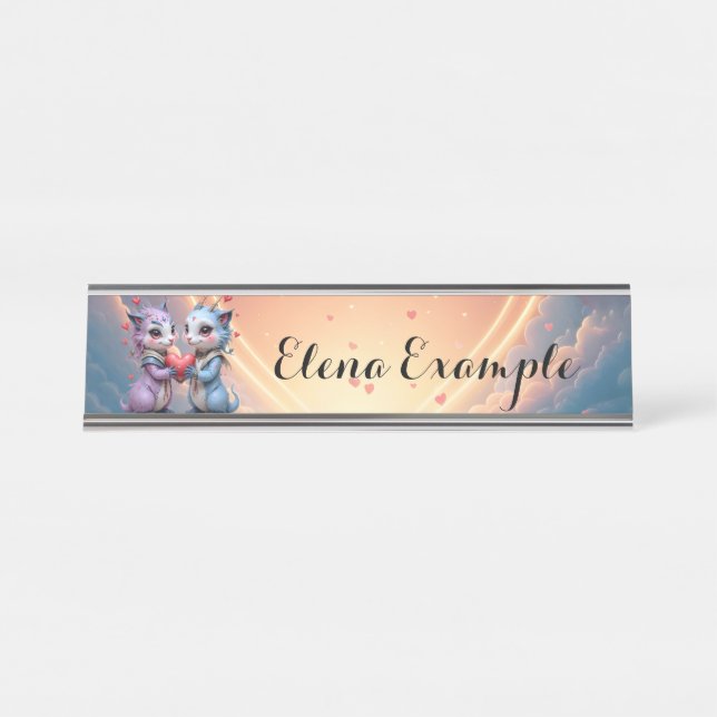 Placa De Nombre Donde Dos Almas Eligen Para Siempre  (Anverso)