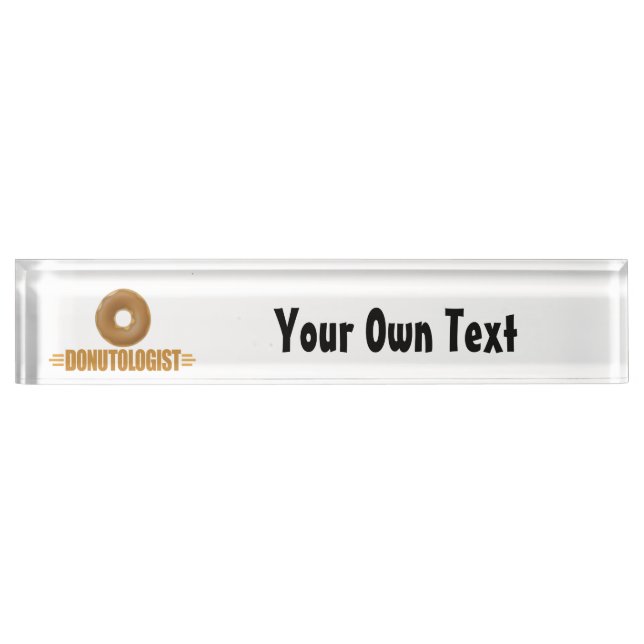 Placa De Nombre Donut personalizado (Anverso)