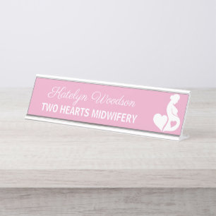 Placa De Nombre Doula Beautiful Pregancy Business Pink