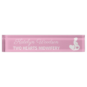 Placa De Nombre Doula Beautiful Pregancy Business Pink