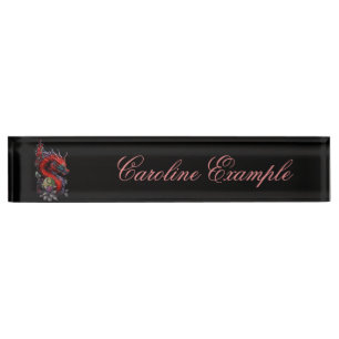 Placa De Nombre Dragón chino maravilloso