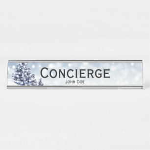 Placa De Nombre Edición de Navidades de Concierge