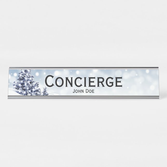 Placa De Nombre Edición de Navidades de Concierge (Anverso)