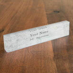 Placa De Nombre Efecto de cemento de piedra ejecutiva Nombre de es