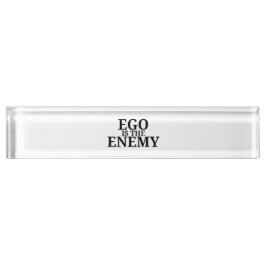 Placa De Nombre Ego Is The Enemy Minimalist Typewriter Desk Name