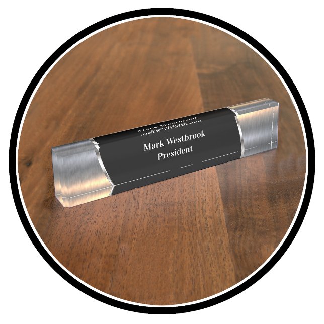 Placa De Nombre Ejecutivo de Monograma Masculino Masculino de Guay (Subido por el creador)