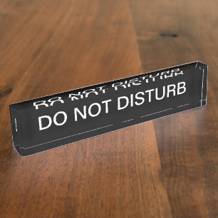 Placa De Nombre Ejecutivo No molestar