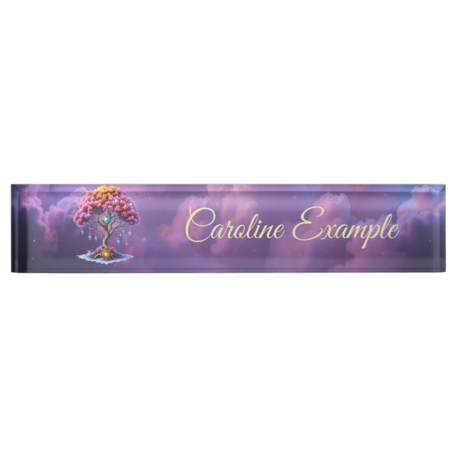 Placa De Nombre El Árbol Celestial del Devenir.  (Anverso)