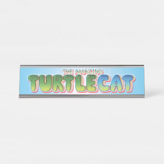 Placa De Nombre El asombroso logotipo de Turtlecat