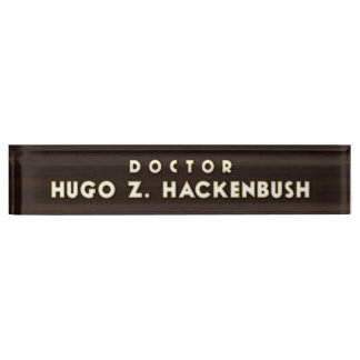 Placa De Nombre El Dr. Hackenbush Desk Nameplate