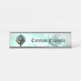 Placa De Nombre El espeluznante conejo de Pascua,