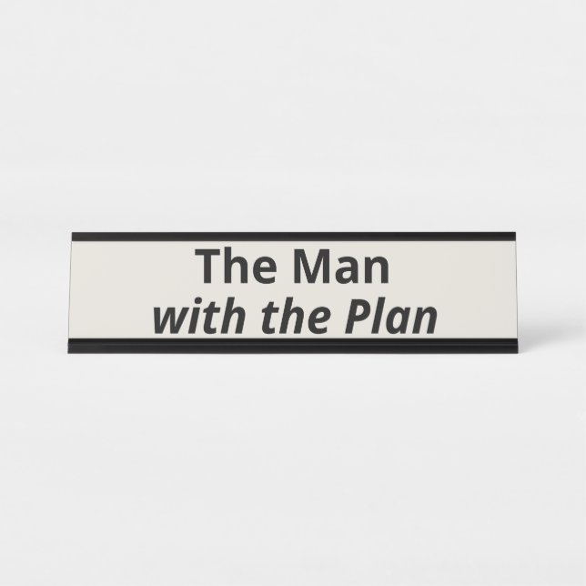 Placa De Nombre El hombre con el plan (Anverso)