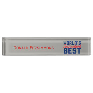 Placa De Nombre El mejor contable del mundo
