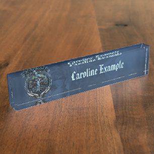 Placa De Nombre El místico árbol celta de la vida