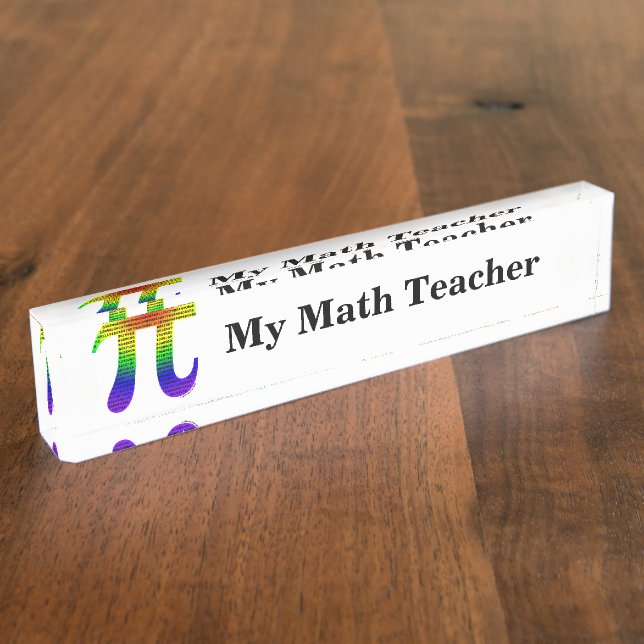 Placa De Nombre El pi #2 de Evan (Lateral)