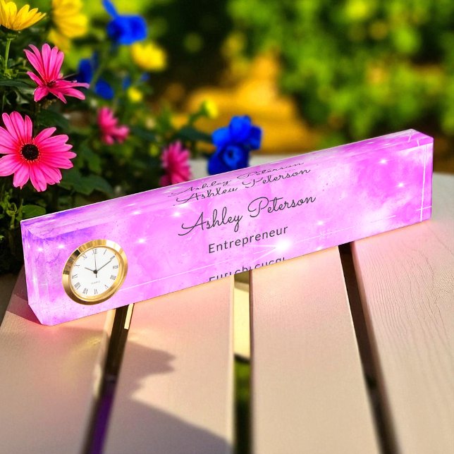 Placa De Nombre El profesor empresario regalo morado (Subido por el creador)