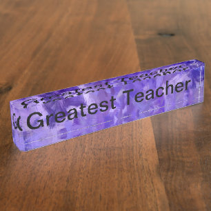 Placa De Nombre El profesor más grande