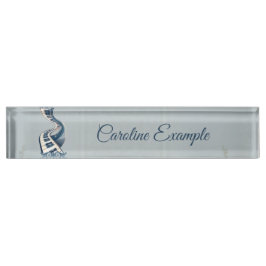 Placa De Nombre Elegance in piano keys and blossoms. 