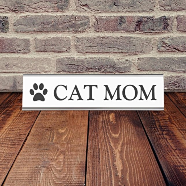 Placa De Nombre Elegancia personalizada: Gato Mamá (Subido por el creador)