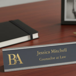 Placa De Nombre Elegant Attorney Desk Name Plate