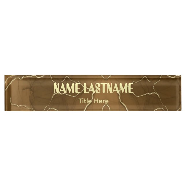 Placa De Nombre Elegant background custom name (Anverso)