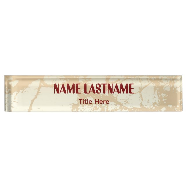 Placa De Nombre Elegant background custom name (Anverso)