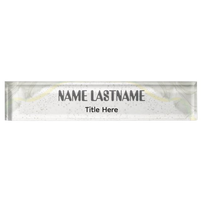 Placa De Nombre Elegant background custom name (Anverso)