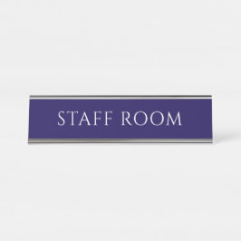 Placa De Nombre Elegant Blue Staff Room Name Plate