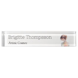Placa De Nombre Elegant Watercolor Couture Bridal Fashion Designer