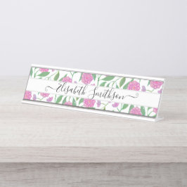 Placa De Nombre Elegante Boho Liberty Personalizado Profesional Fl