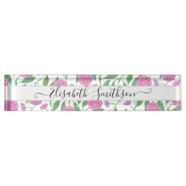 Placa De Nombre Elegante Boho Liberty Personalizado Profesional Fl