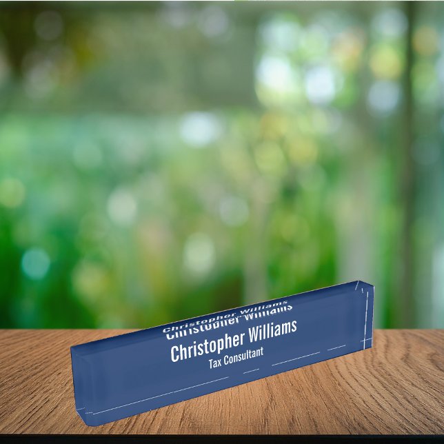 Placa De Nombre Elegante cargo ejecutivo de la Oficina Empresarial (Elegant Corporate Business Office Executive Title Desk Name Plate)