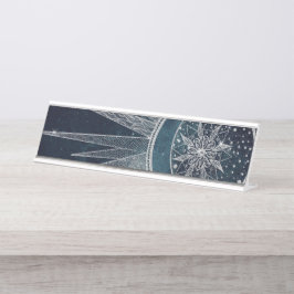 Placa De Nombre Elegante dorado dorado dorado dorado Mandala diseñ