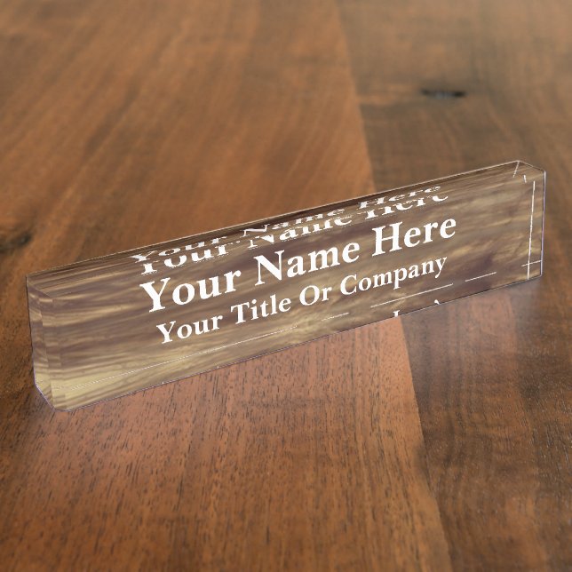 Placa De Nombre Elegante Personalizado acrílico (Lateral)