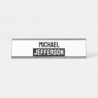 Elegante Personalizado personalizado blanco negro