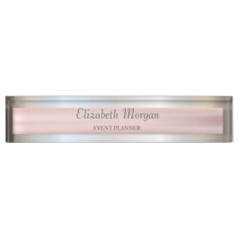 Placa De Nombre Elegante Plata Elegante, Banda