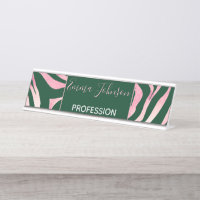 Elegante Rosa Verde Oro Purpurina Cebra