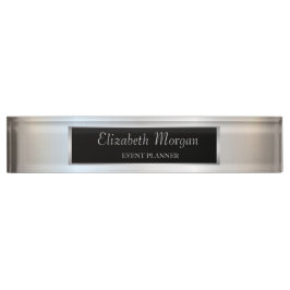 Placa De Nombre Elegante y elegante oro