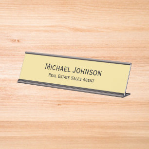 Placa De Nombre Elegante y moderno cargo profesional de oficina