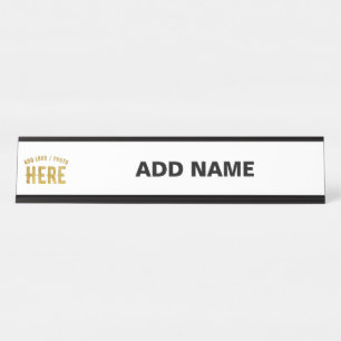 PLACA DE NOMBRE ELEGANTES PERSONALIZABLES BLANCOS VERIFICADOS DE M