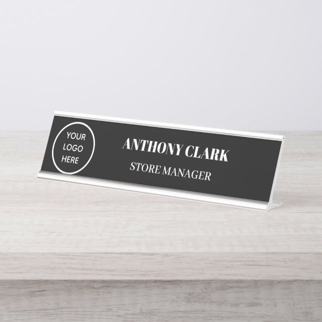 Placa De Nombre Empresa magnética del logotipo del personalizado (Anverso)