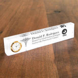 Placa De Nombre Endocrinólogo y personalizado pancreático del