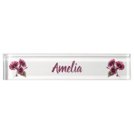 Placa De Nombre Enredadera Floral