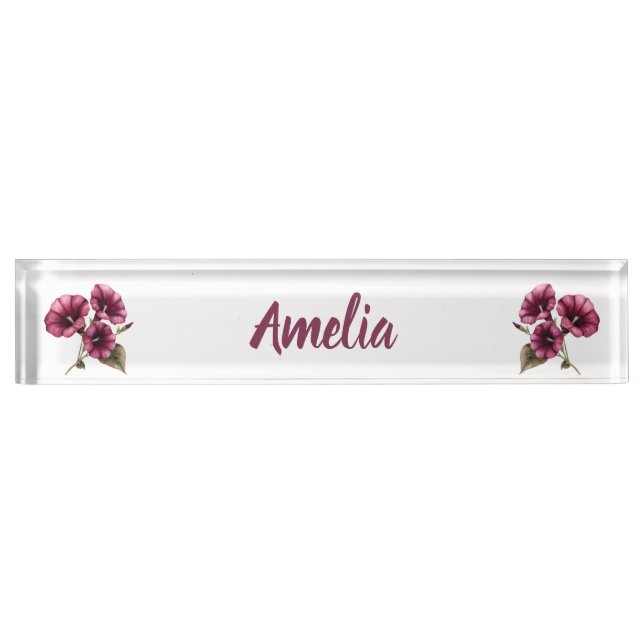 Placa De Nombre Enredadera Floral (Anverso)