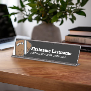 Placa De Nombre Entrenador o profesor de fútbol - Dibujo moderno