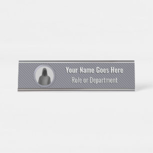 Placa De Nombre Equipo de InfoSec - Hacker del tema plateado con e